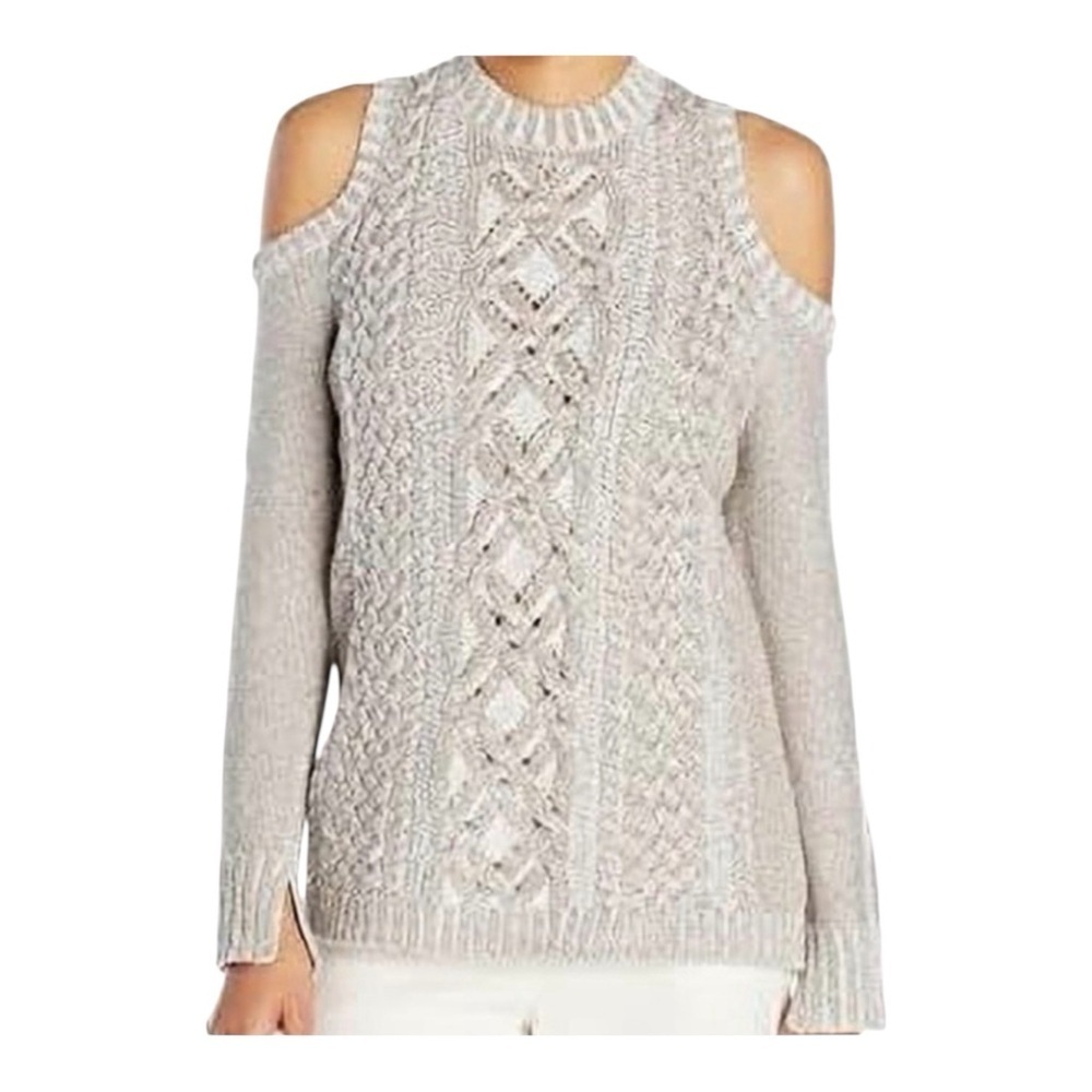 BCBGMAXAZRIA “Arlene” Metallic Cable Knit Sweater – NWOT – Retail $278